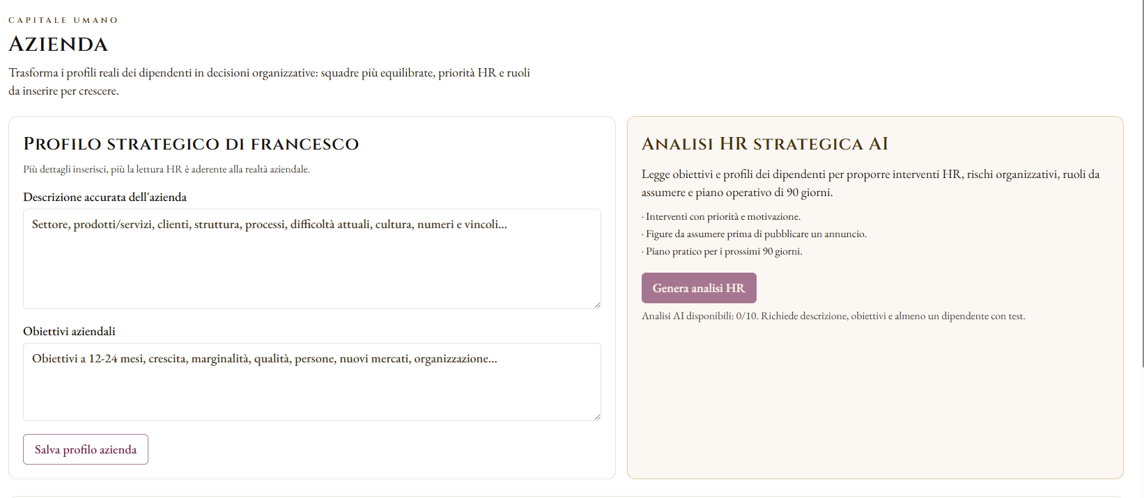Analisi HR strategica AI di Opus: interventi, ruoli da assumere e piano a 90 giorni